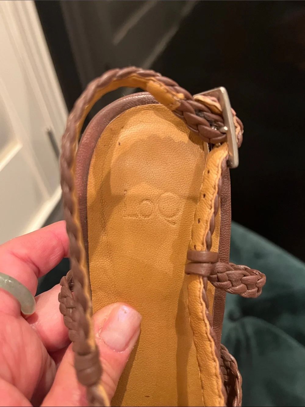LOQ Brown Woven Leather Women’s Sandals - Braided Slingback. Beautifully Created